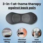 3-in-1 Back Massager Pillow Spinal Traction, Heat Therapy, Vibration Massage Relieve Soreness, Fatigue Neck Waist Support Pillow