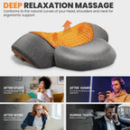 3-in-1 Neck Massager Pillow with Heat, Deep Tissue Relief & Neck Traction, Cervical Support & Hump Corrector for Women and Men, Memory Foam Support for Pain Relief Deep Tissue