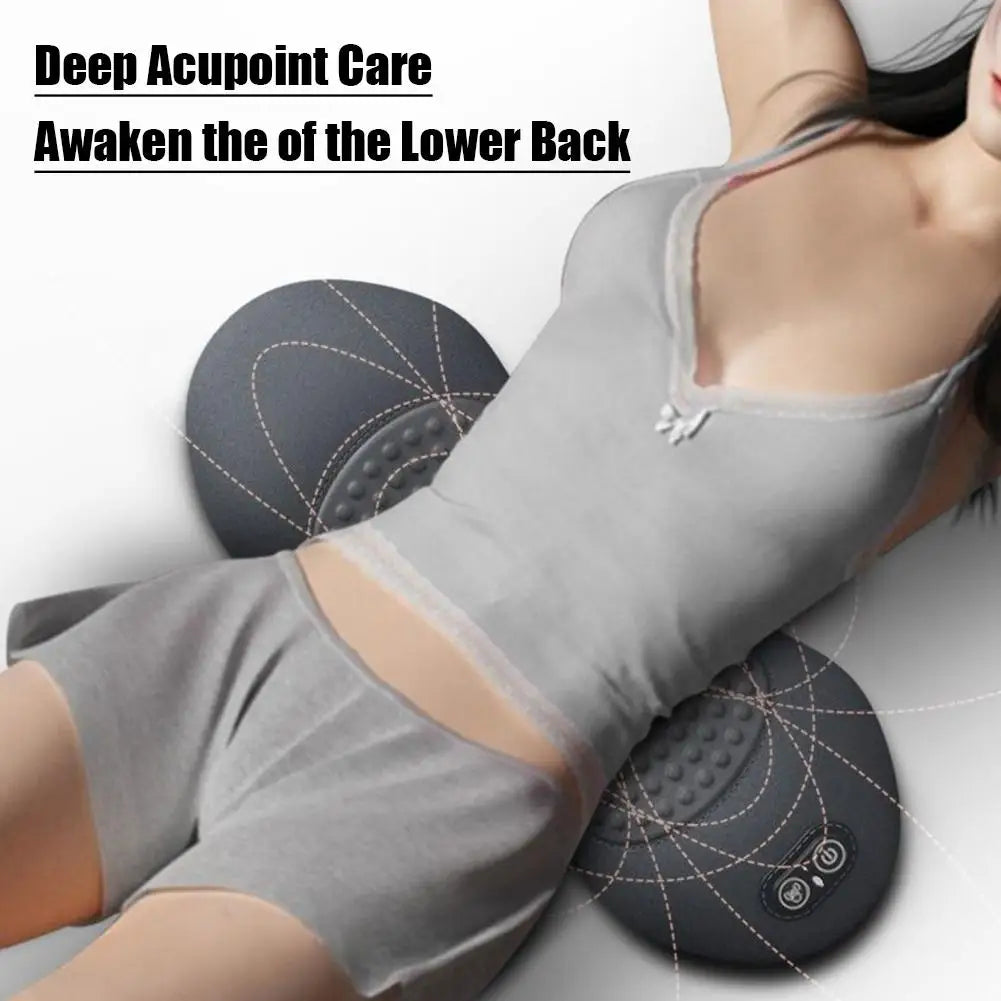 3-in-1 Back Massager Pillow Spinal Traction, Heat Therapy, Vibration Massage Relieve Soreness, Fatigue Neck Waist Support Pillow