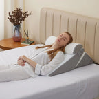 Wedge Pillow Set for Acid Reflux Gerd Snoring Back Knee Pain Adjustable Folding Triangle Pillow Headrest for Sleeping