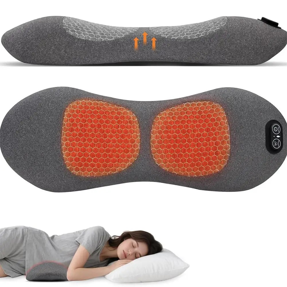 3-in-1 Back Massager Pillow Spinal Traction, Heat Therapy, Vibration Massage Relieve Soreness, Fatigue Neck Waist Support Pillow