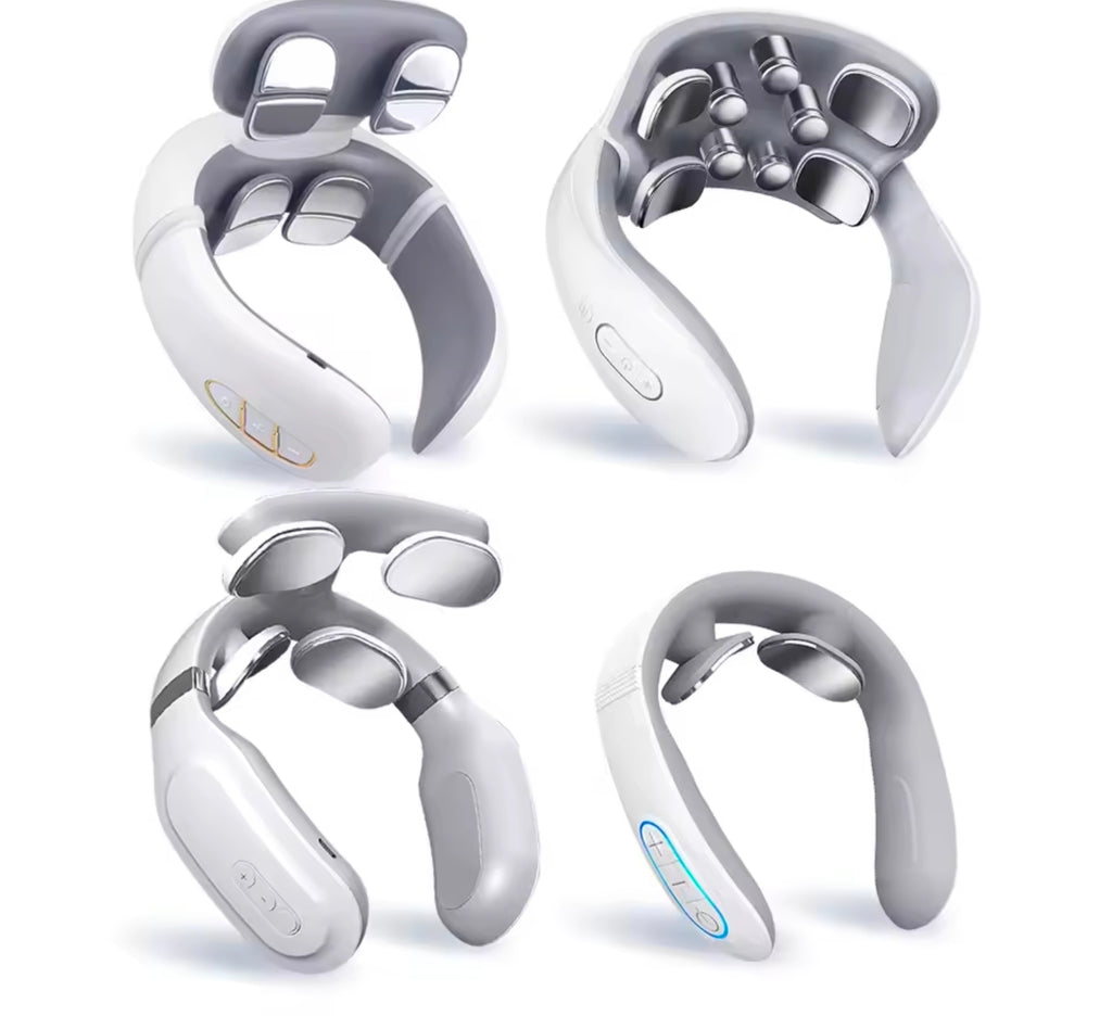Smart Back Neck Massager with Heating TENS Pulse Cervical Muscle Massage Wireless Shoulder Health Care Device