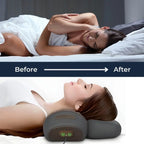 3-in-1 Neck Massager Pillow with Heat, Deep Tissue Relief & Neck Traction, Cervical Support & Hump Corrector for Women and Men, Memory Foam Support for Pain Relief Deep Tissue