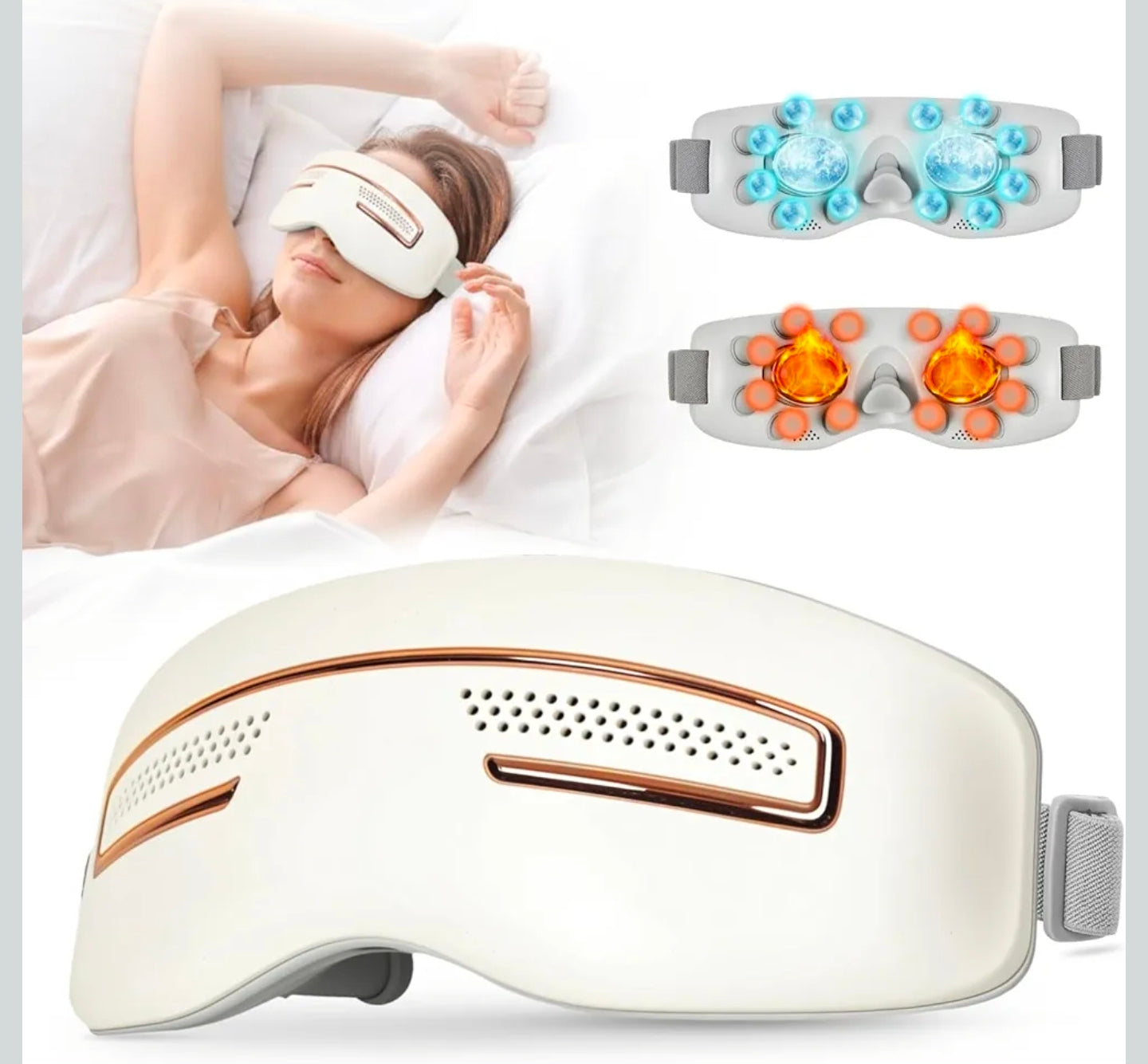 Smart Electric Eye Massager Dual-Purpose Rechargeable Hot Cold Compress Relaxation Gift for Eye Care