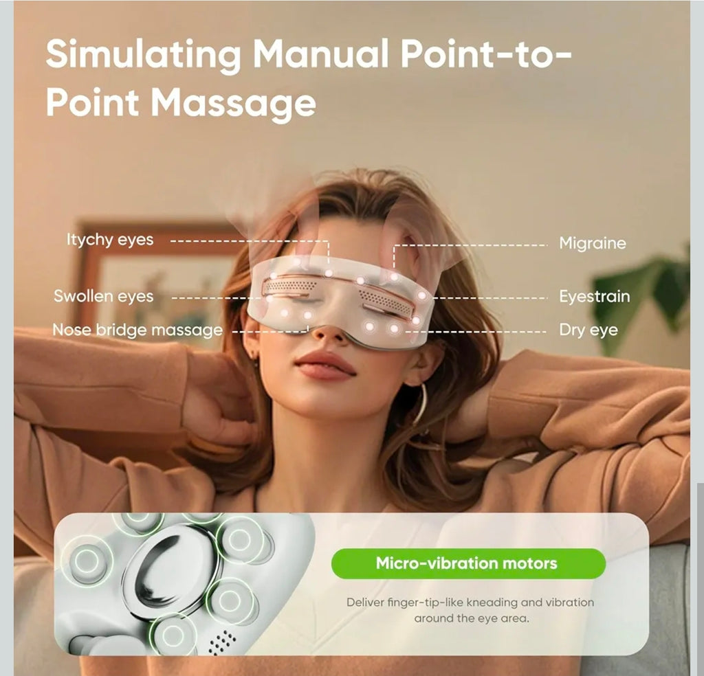 Smart Electric Eye Massager Dual-Purpose Rechargeable Hot Cold Compress Relaxation Gift for Eye Care
