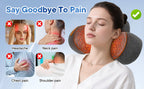 3-in-1 Neck Massager Pillow with Heat, Deep Tissue Relief & Neck Traction, Cervical Support & Hump Corrector for Women and Men, Memory Foam Support for Pain Relief Deep Tissue